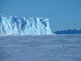 Antarctica endless ice fields icebergs in the sea photo
