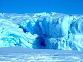 Antarctica endless ice fields icebergs in the sea photo