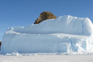 Antarctica endless ice fields icebergs in the sea photo