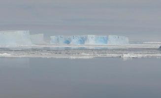 Antarctica endless ice fields icebergs in the sea photo