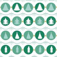 seamless cute christmas tree pattern background vector