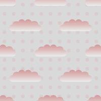 dot and cloud pattern background vector