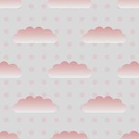 dot and cloud pattern background vector