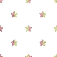 seamless twotone star glitter pattern on white background , wink vector pattern