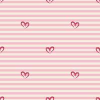 seamless red glitter heart shape pattern  on stripe background , wink pattern vector