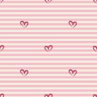 seamless red glitter heart shape pattern  on stripe background , wink pattern vector