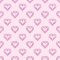 seamless simple pink heart shape with shading  pattern background , kids pattern vector
