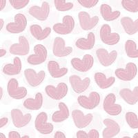 seamless pink doodle heart shape pattern background , kids pattern vector