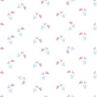 seamless pastel hand draw heart from watercolour pattern on white background  , kids pattern vector