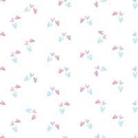 seamless pastel hand draw heart from watercolour pattern on white background  , kids pattern vector