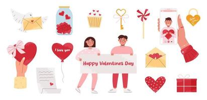 Set for Saint Valentines day vector