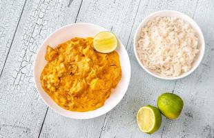 Bowl of chicken curry photo