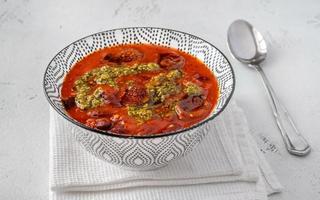 Kidney bean and chorizo stew photo