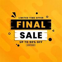 Final sale special offer banner vector