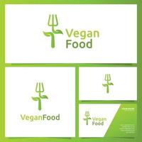 Vegan Food Logo Design and Branding Package vector