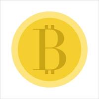 Bitcoin on a white background. Vector illustration.