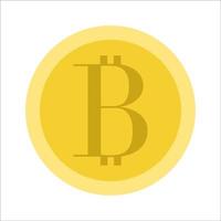 Bitcoin on a white background. Vector illustration.