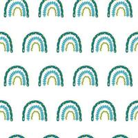 Simple childish seamless pattern with rainbows. Vector illustration.