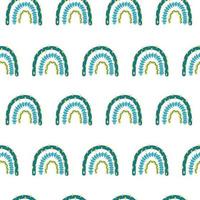 Simple childish seamless pattern with rainbows. Vector illustration.