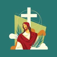 Palm Sunday in Baroque Color Tone vector