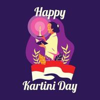 Kartini Bring The Light After Dark vector