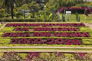 Funchal, Portugal, February 13, 2020 - Detail of Madeira Botanical Garden in Fuchal, Portugal. Garden opened to the public in 1960 and have more than 345.000 visitors per year. photo
