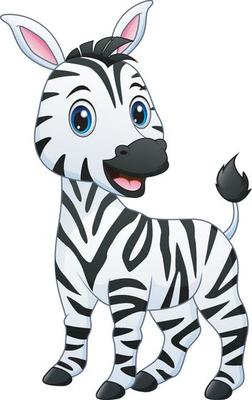 A baby zebra cartoon