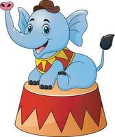 caricatura de elefante de circo en el escenario