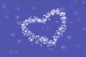 Heart bokeh very peri trendy color 2022 background for valentines day greeting card or wallpaper photo