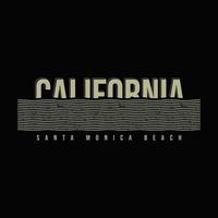 tipografía de ilustración de california. perfecto para el diseño de camisetas vector