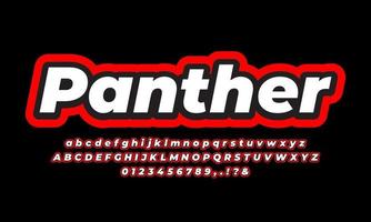 panther color text effect design vector