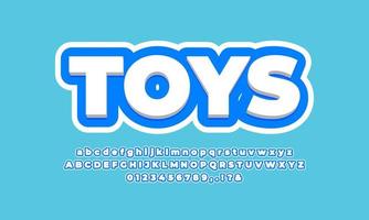 toys colorful text effect design vector