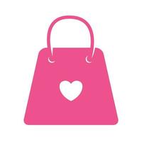 shopping bag favorite love like modern logo icon vector design