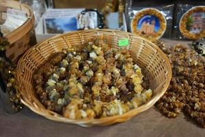 Kaliningrad region, Russia-may 16, 2016 - Amber decorations on the shop window photo