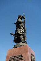 Irkutsk, Russia-September 17, 2020 - Monument to the founders of the city from the citizens. photo