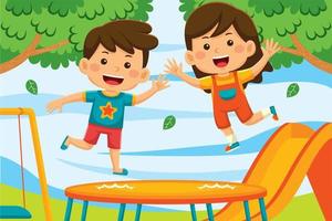 Outdoor Activity Cartoon Vector in Flat Design Style