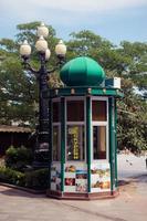 Yalta, Crimea - may 30, 2019-City landscape with a view of the tour kiosk. photo