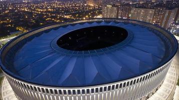 Krasnodar, Russia - October 8, 2017 - Aerial panorama of the cityscape overlooking the stadium. photo