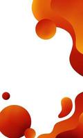Abstract fluid background with copy space in orange photo