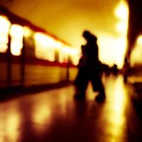 Blurry image of subway photo