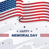 Memorial Day USA. Remember and Honor. Federal holiday in the United States. Eps10 vector illustration.