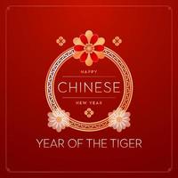 Chinese new year 2022. Year of the tiger. Happy year of the tiger in China. vector