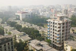 dhaka city buildings at sunny day photo