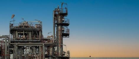 Petroleum Oil refinery barrel tank. petrochemical plant. photo