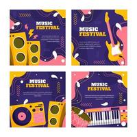 Music Festival Social Media Post vector