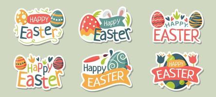 Easter Egg Sticker Set vector