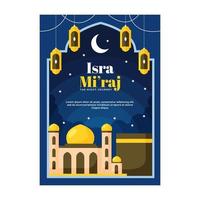 Isra Miraj Poster Template vector