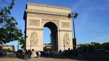 Arc de Triomphe - Triumphal Arch- in evening - Paris, Champs Elisees