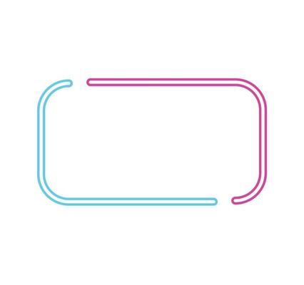 Colored Neon Frame border vector