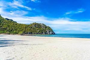 Beautiful outdoor tropical nature landscape of sea ocean and beach in pranburi photo